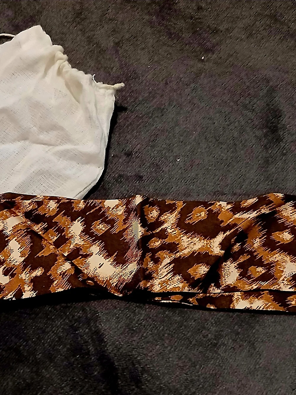 Nwt COACH New York Dust Bag & Scarf Set - Brown Pattern